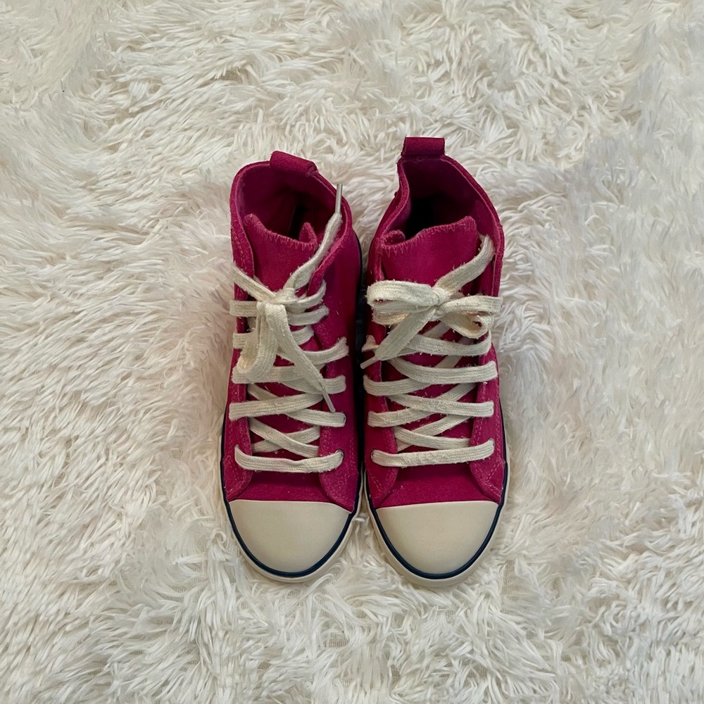 Polo Ralph Lauren Pink High-Top Sneakers - Size 2.5 (Youth)